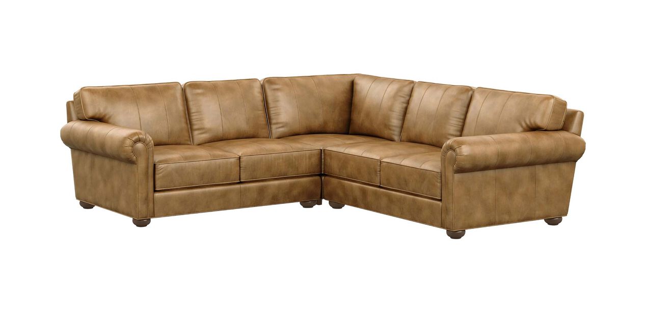 Richmond Three-Piece Leather Sectional | Ethan Allen Canada