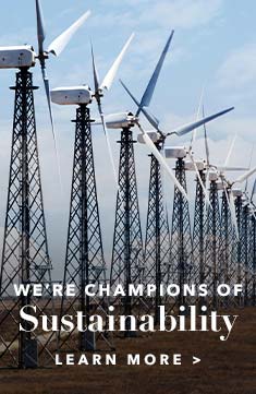 we're champions of sustainability