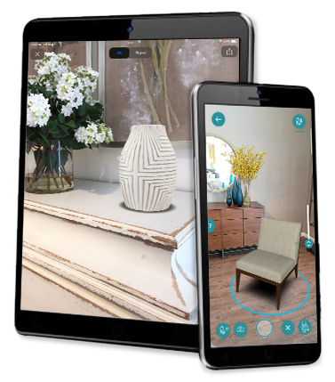 ar preview tools on phone and tablet