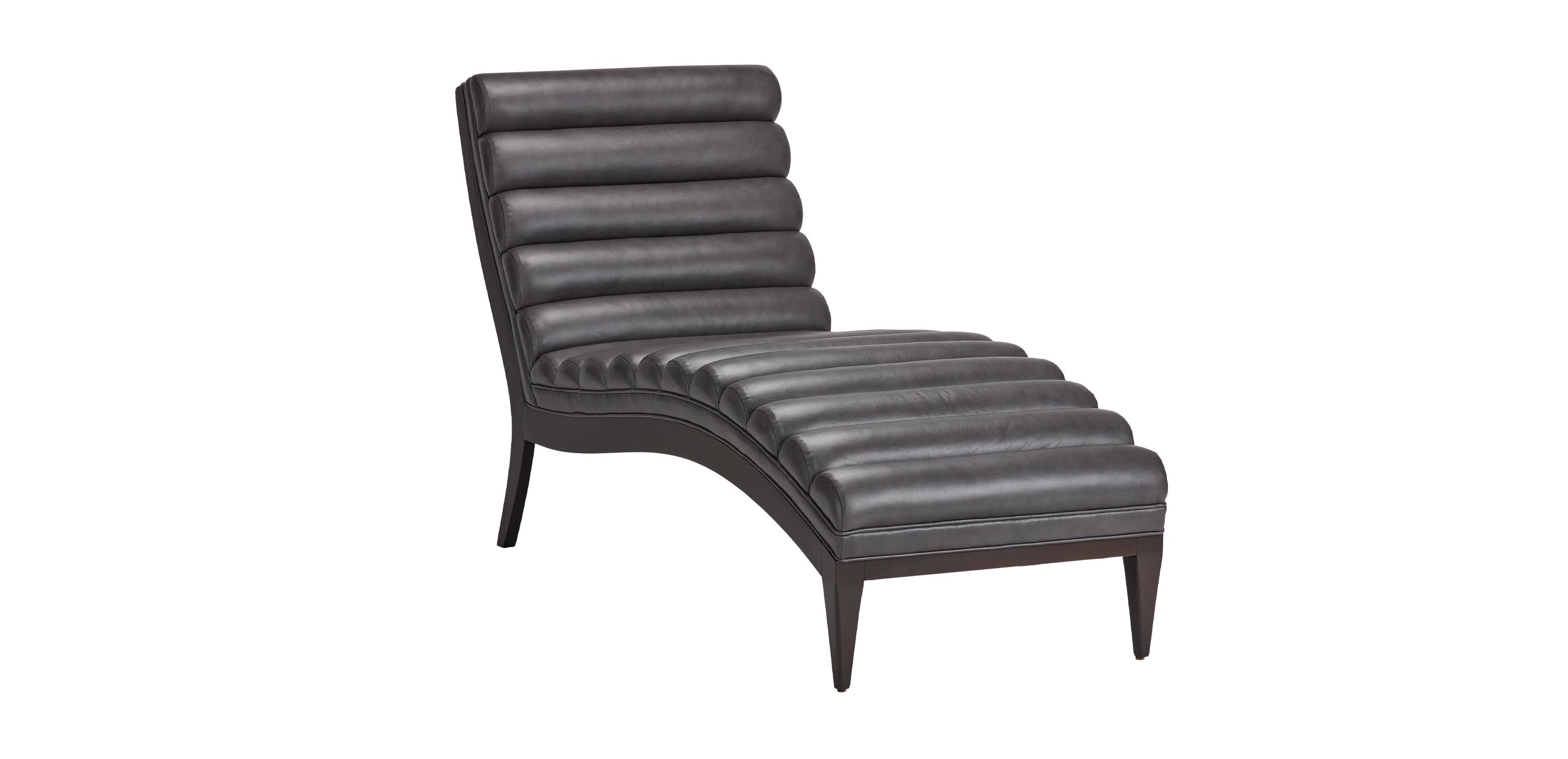 Leather chaise deals lounge chair