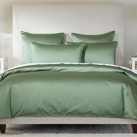 Salena Solid Duvet Cover and Shams Set, Sage  Product Thumbnail