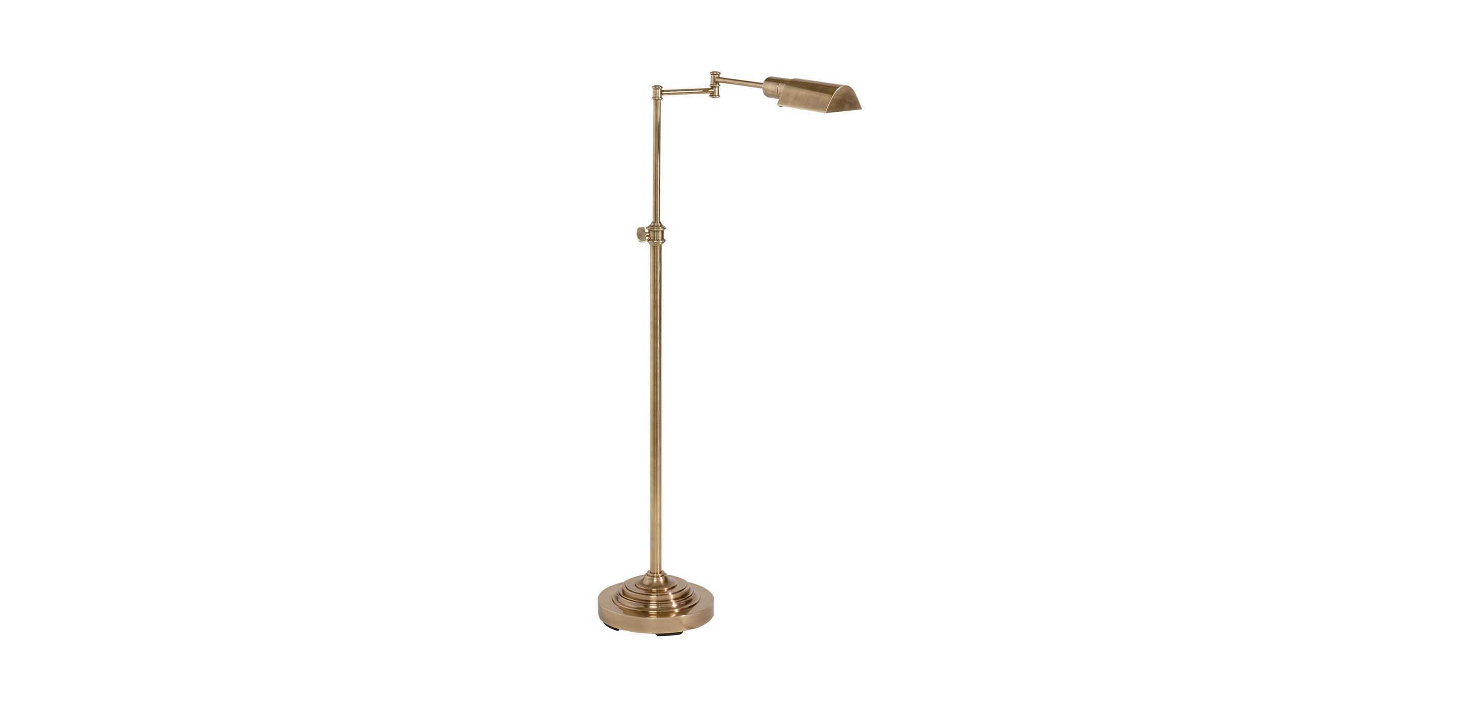  360 Lighting Dawson Traditional Task Pharmacy Light Floor Lamp  Standing 55 Tall Antique Brass Metal Adjustable Balance Boom Arm Gold  Shade Decor for Living Room Reading House Bedroom Home : Home